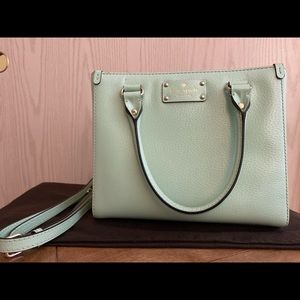 Kate Spade Wellesley Quinn Aqua Crossbody Tote
